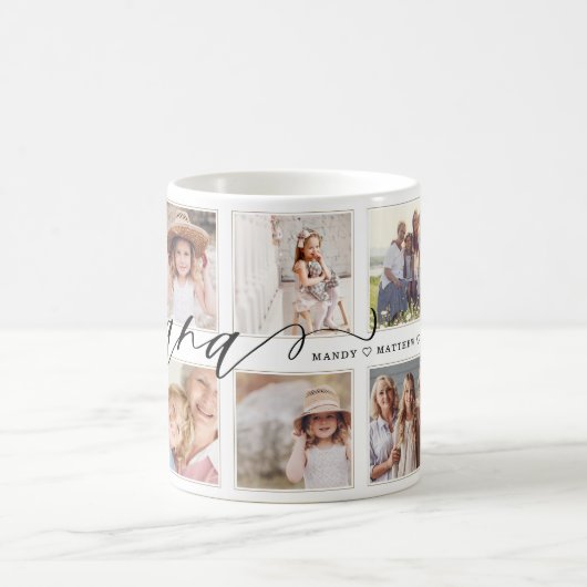 Mug Script Nana moderne | Collage photo pour petits en (Centre)
