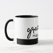 Mug Script noir diplômé | Classic Keepsaké avec année (Gauche)