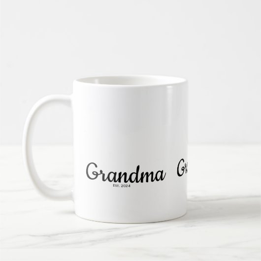Mug Script noir établi grand-mère (Gauche)