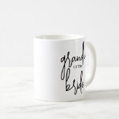 Mug Script noir grand-mère de la mariée mariage café (Devant droit)