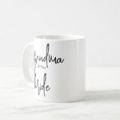 Mug Script noir grand-mère de la mariée mariage café (Devant gauche)