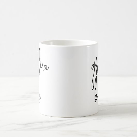 Mug Script noir grand-mère de la mariée mariage café (Centre)