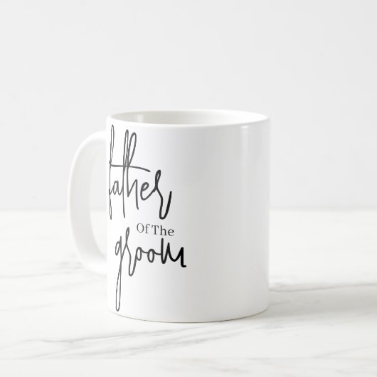 Mug Script Noir père du marié mariage Café (Devant gauche)