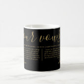 Mug Script Or Noir Voeux De Mariage Photo His And Hers (Centre)