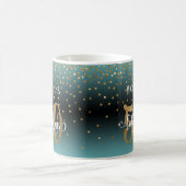 Mug Script Pailleté 50 & Fabuleux Turquoise Noir Ombré (Centre)