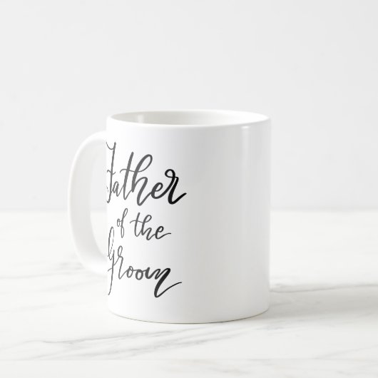 Mug Script Père Du Mariage De Typographie Groom (Devant gauche)