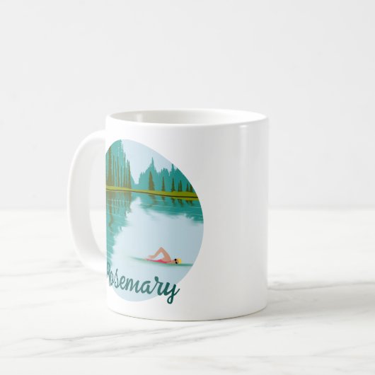 Mug Script personnalisé natation sauvage (Devant gauche)