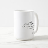 Mug Script personnalisé personnalisé Donner Merci Chri (Devant droit)