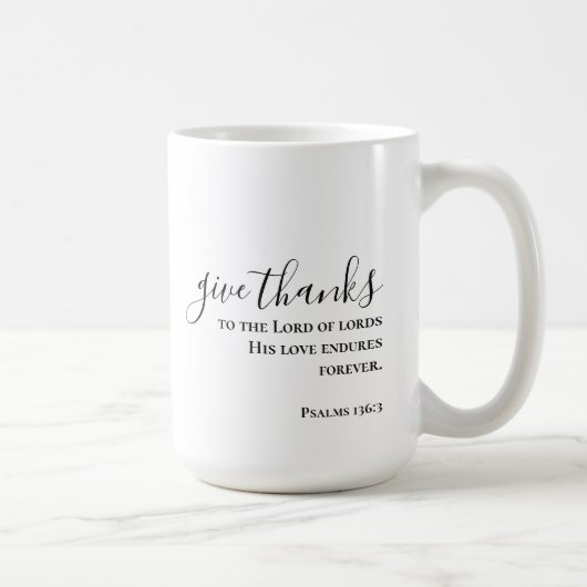 Mug Script personnalisé personnalisé Donner Merci Chri (Droite)