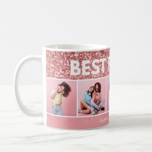 Mug Script photo girly moderne parties scintillant ros (Gauche)