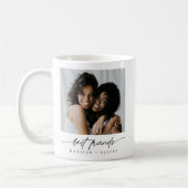 Mug Script photo moderne Elegant Best Friends (Gauche)