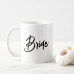 Mug Script Pinceau élégant Bride<br><div class="desc">Avec un script de style manuscrit élégant personnalisable.</div>