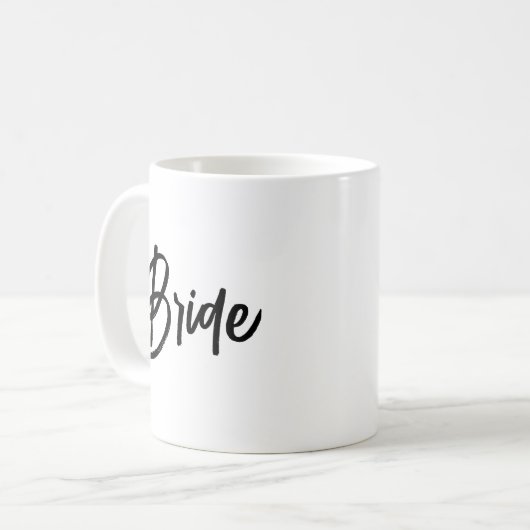 Mug Script Pinceau élégant Bride (Devant gauche)