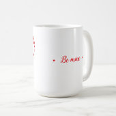 Mug Script Retro « Sois Mienne » et Photo de Cœur Esqu (Devant droit)