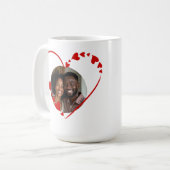 Mug Script Retro « Sois Mienne » et Photo de Cœur Esqu (Devant gauche)