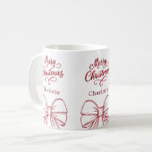 Mug Script rouge de Noël (Devant gauche)