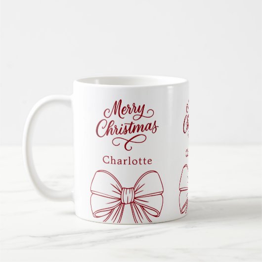 Mug Script rouge de Noël (Gauche)