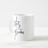 Mug Script Soeur noire du marié mariage Café (Devant gauche)