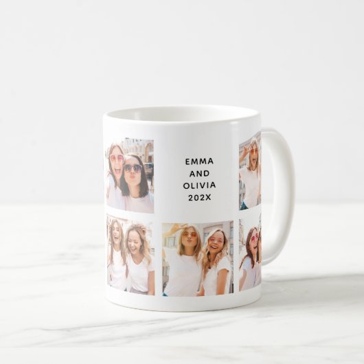 Mug Script tendance noir et blanc | Meilleures photos  (Devant droit)