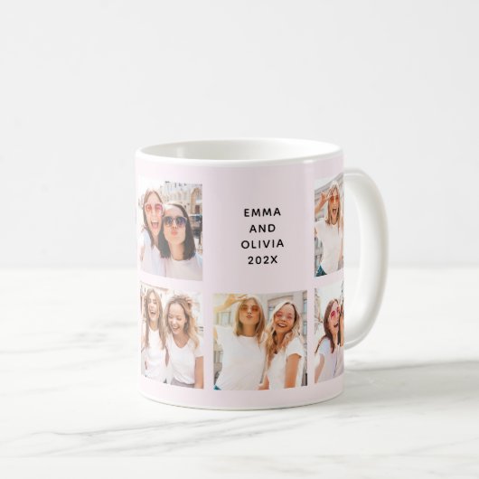 Mug Script tendance sur Blush | Multi Photo Best Frien (Devant droit)
