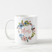 Mug Scripts de pinceau Mimi Typographie Florale Wreath (Gauche)
