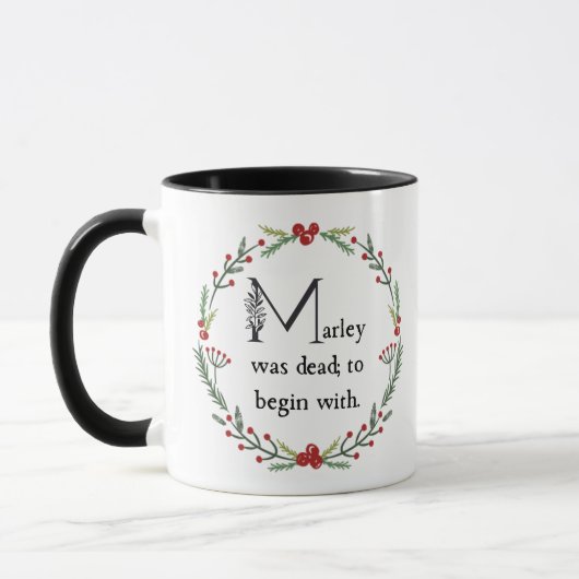 Mug Scrooge Jacob Marley Dickens Un Carol De Noël (Gauche)