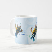 Mug Scuba Cat plonge sous l'eau (Devant gauche)