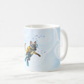 Mug Scuba Cat plonge sous l'eau (Devant droit)