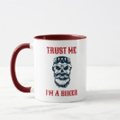 Mug Scull de barbe | Motorcycle | Faites-moi confiance (Gauche)