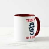 Mug Scull de barbe | Motorcycle | Faites-moi confiance (Devant droit)