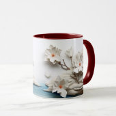 Mug Sculpté Floral & Papillon Serenity Ceramic (Devant droit)