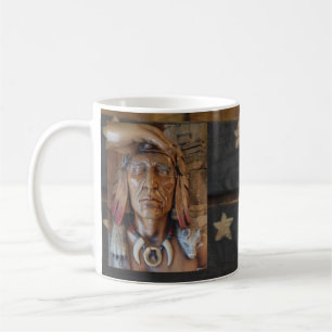 Mug Sculpture amérindienne avec plumes de renard