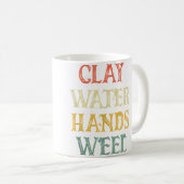 Mug Sculpture d'argile à mains d'eau Terre cuite Potie (Devant droit)