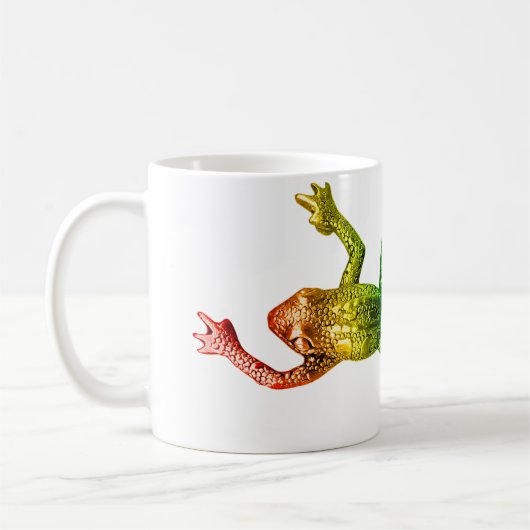 Mug Sculpture de grenouille aux couleurs de l'arc-en-c (Gauche)