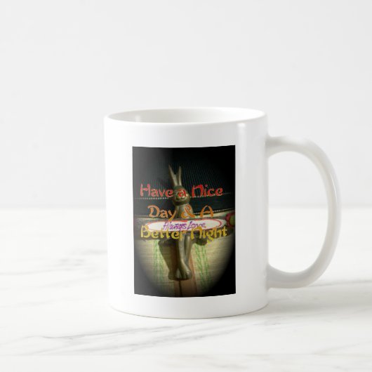 Mug Sculpture de lapin de bronze avec citations inspir (Droite)