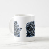 Mug Sculpture de loup chromé (Devant gauche)