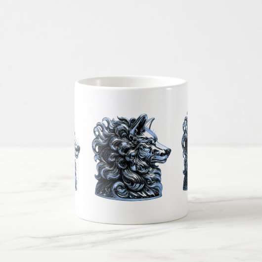 Mug Sculpture de loup chromé (Centre)