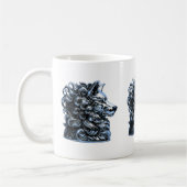 Mug Sculpture de loup chromé (Gauche)