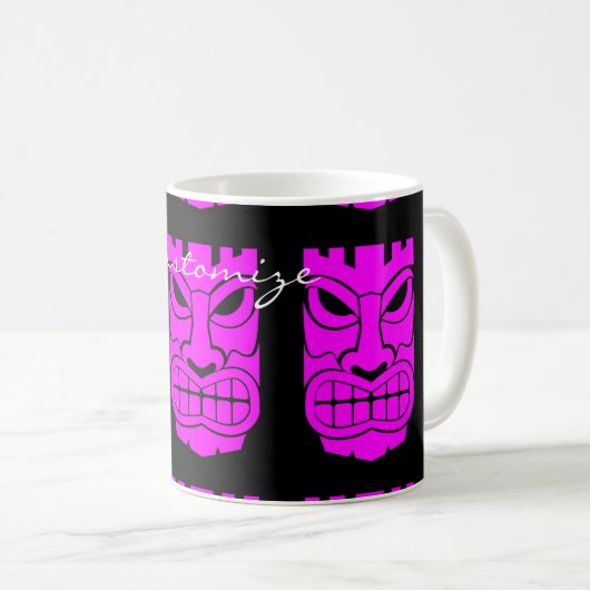 Mug Sculpture Tiki rose Thunder_Cove (Devant droit)