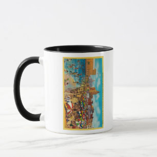 Mug Se baignant dans la lagune, Long Beach