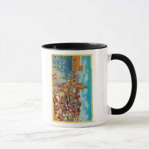 Mug Se baignant dans la lagune, Long Beach