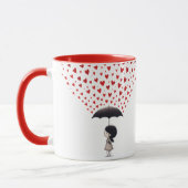 Mug se doucher de coeur d'amour (Gauche)