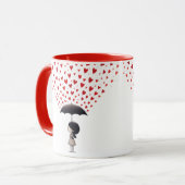 Mug se doucher de coeur d'amour (Devant gauche)