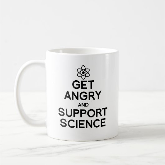Mug Se mettre en colère et soutenir la science (Gauche)