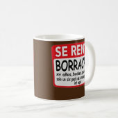 Mug Se Renta Borracho Mens Graphic Funny Espagnol (Devant droit)