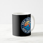 Mug Sea Isle City New Jersey Nj Nautical Waves (Devant droit)