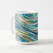 Mug Sea of Waves Teal Mosaic Fine Art (Devant gauche)