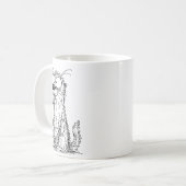 Mug Sea Otter Abstract Art Rtrait Drawing Whimsical Fu (Devant gauche)