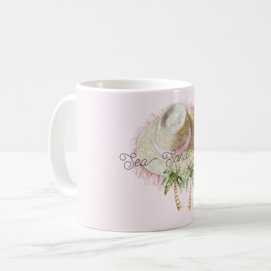 Mug Sea Sand Sun Straw Hat Palm Trees (Devant gauche)