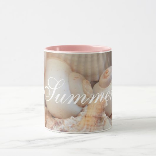 Mug Sea Shells, Summer Beach Exotic Troptic Romantic (Centre)